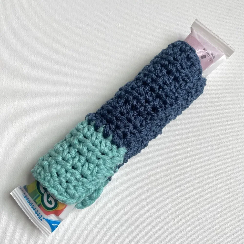 🍦 Handmade Crochet Ice Pop Sleeves – No More Cold Hands! (Multiple Colors)